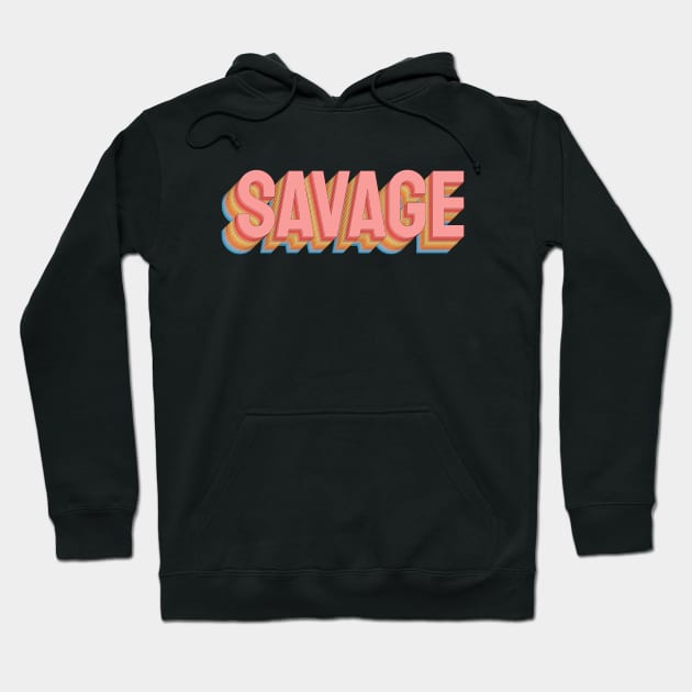 Savage Colorful Pastel Retro Hoodie by lukassfr